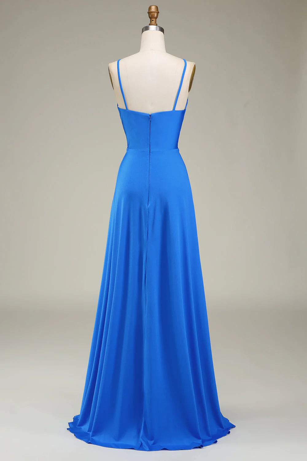 Vestidos de dama de honor de corte A con tirantes finos y pliegues